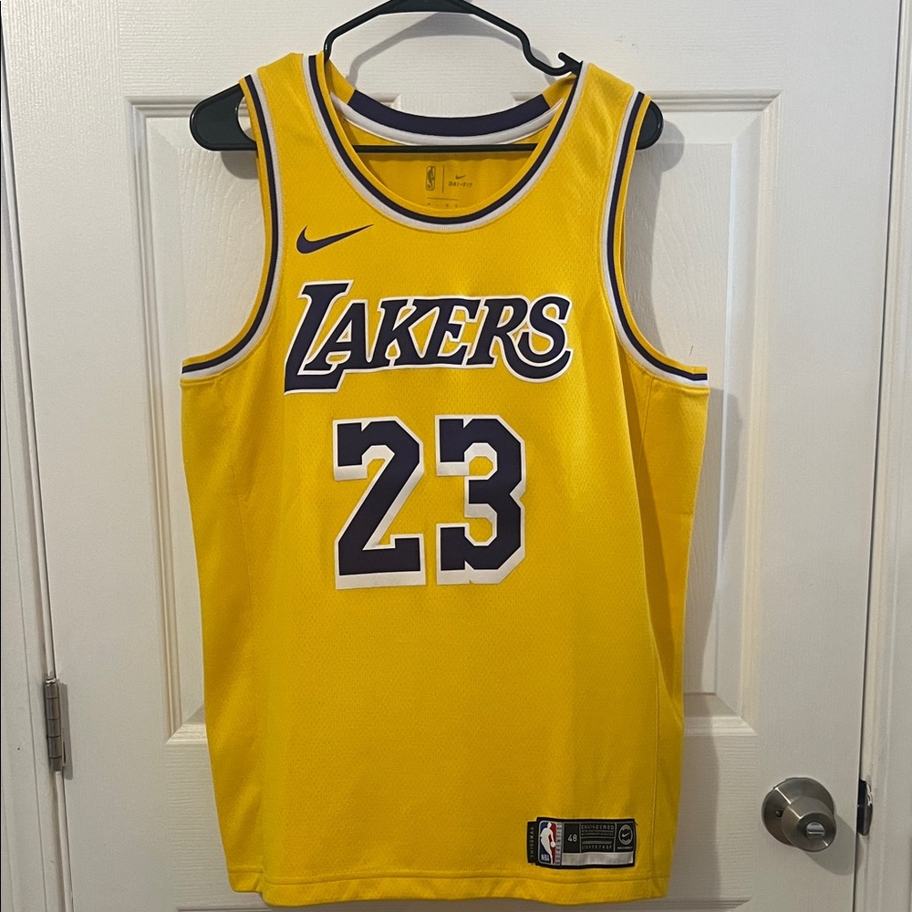 Nike Lakers Gold and Purple Jersey